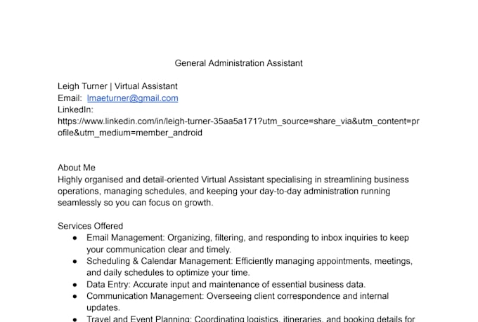 provide general administration assistance